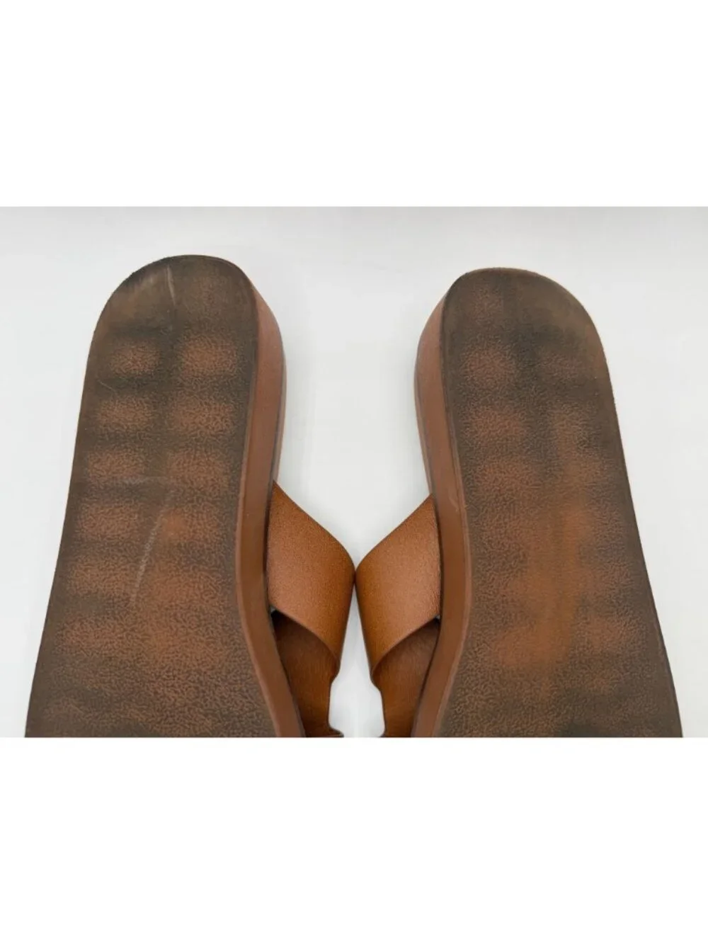 Steve Madden Riches Sandals Women Size 10M Tan Leather Platform Shoes - Picture 16 of 16